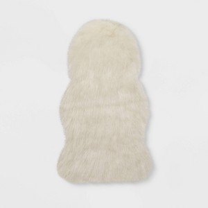 Faux Fur Pelt Throw Blankets Cream - Room Essentials , Ivory