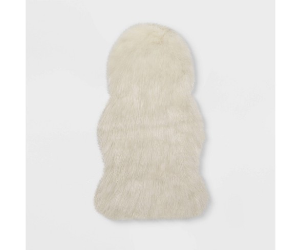Faux Fur Pelt Throw Blankets Cream - Room Essentials&#153;