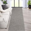 Indoor Modern Solid Textured Floor Carpet Low Pile Non Slip Washable Area Rugs - 2 of 4