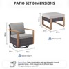 Gymojoy 4 Pieces Outdoor Patio Swivel Chair Ottoman High Back Chair Set Rattan Rocking Chair Furniture Set - 2 of 4
