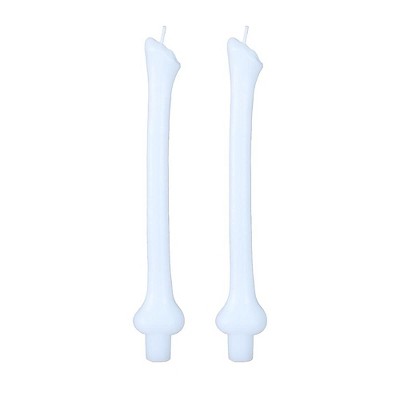 Jollity & Co. - Halloween Themed Bone Taper Candles - Set of 2 Candles