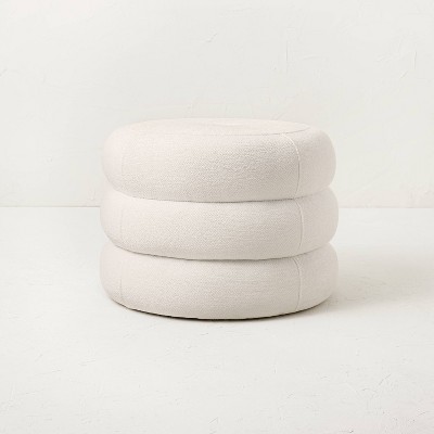 Molise Pouf Cream Fabric - Opalhouse™ designed with Jungalow™