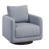 CAVINAS Swivel Accent Chair,Upholstered Chair with Back Pillow,Modern Bouclé Fabric Low-Profile Lounge Chair for Living Room,Reading Nook,Bedroom - 2 of 4