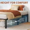 Homhougo Bed Frame, Sturdy Metal Platform with Durable Iron Slat Support and Legs, Twin Size 6 Inch Height, Easy Assembly, Storage Space Under Bed - 4 of 4