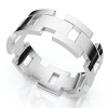 Pompeii3 Men's Calvin 8mm Interlocked Wedding Band 10k Gold Band - 3 of 4