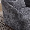 CAVINAS 360° Swivel Barrel Chair,Plush Polyester Blend Accent Arm Chair with Rotating Metal Base for Bedroom,Living Room,Office,Hotel - 4 of 4