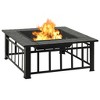 vidaXL Garden Fire Pit with Poker 31.9Inchx31.9Inchx18.5Inch XXL Steel - 4 of 4