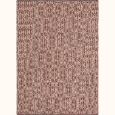 Rust Red Rectangular Synthetic Outdoor Area Rug