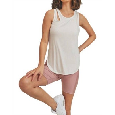 Women's Cutout Ribbed Tank Top - Kimberly C