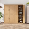 31"x124"x16" Wood Accent Cabinet in Natural Color, Storage Organizer with Adjustable Shelves for Kitchen Bedroom Entryway Living Room Dinning Room - 4 of 4