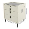 YIYIBYUS Bedside Side Table, Smart Nightstand with Drawers, 3-color Light, USB&Wireless Charging, Fingerprint Lock, and Bluetooth Speaker - 4 of 4