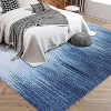 Acekool 8x10 Abstract Washable Rug – Soft Low-Pile Non-Slip Carpet for Living Room, Bedroom & Entryway, Blue - 3 of 4