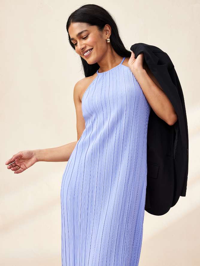 Women's Satin Tube Dress - Wild Fable Slate Blue XS