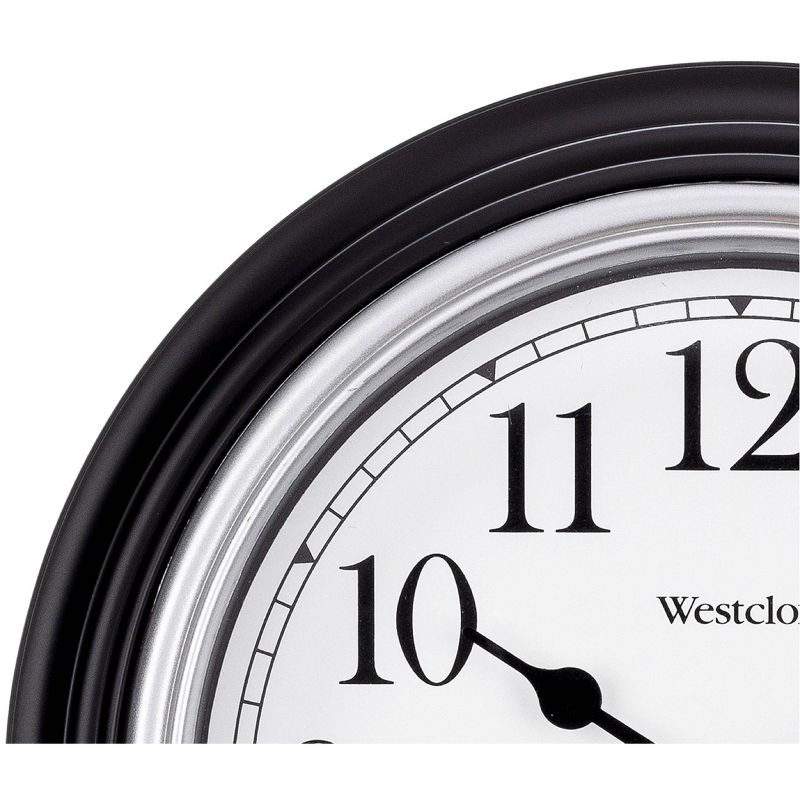 9&#34; Round Simplicity Wall Clock Black - Westclox, 4 of 8