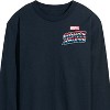 Men's - Marvel - Captain America Retro Distressed Flag Long Sleeve Graphic T-Shirt - 3 of 4