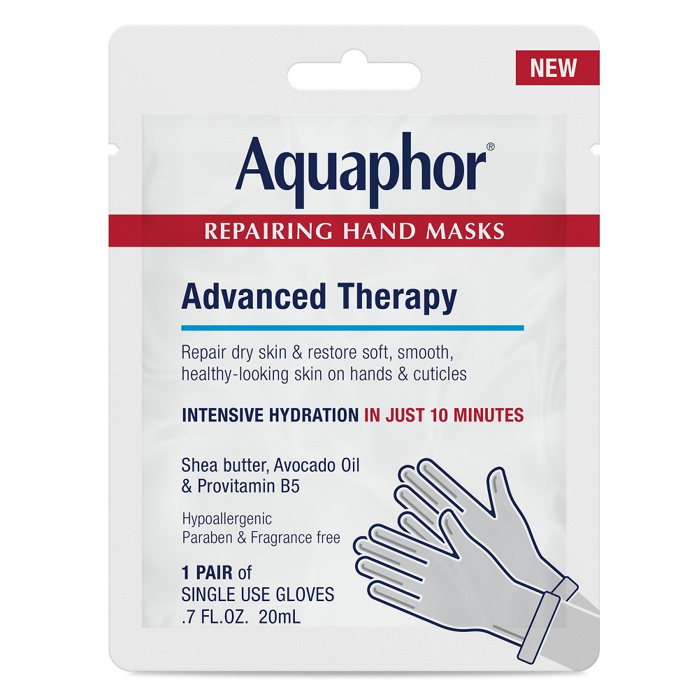 Photos - Shower Gel Aquaphor Advanced Therapy Repairing Hand Mask - 0.7 fl oz 