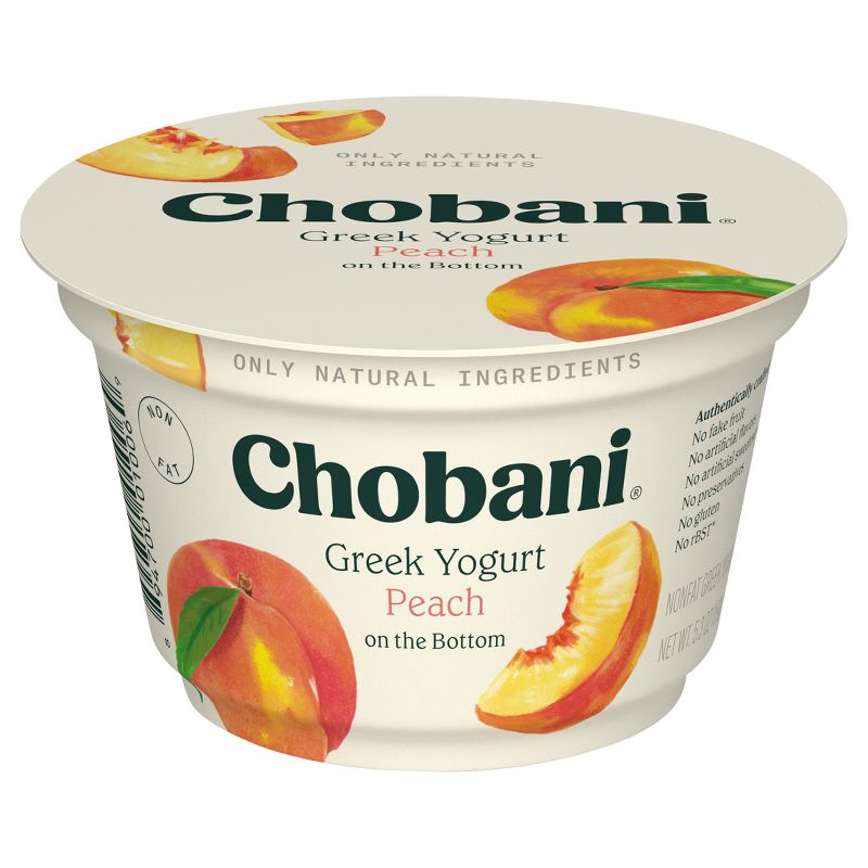 Chobani Peach on the Bottom Nonfat Greek Yogurt - 5.3oz, 1 of 10
