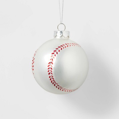 Glass Baseball Christmas Tree Ornament - Wondershop™