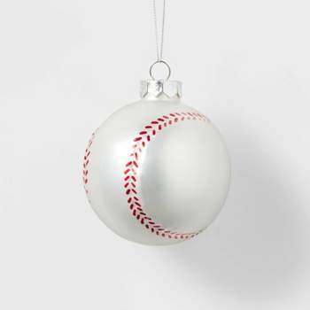 Glass Baseball Christmas Tree Ornament - Wondershop™