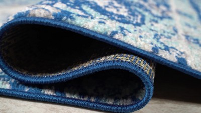 Urban Retreat Boho Vintage Medallion 3' x 5' Blue Area Rug