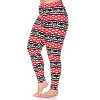 Women's Plus Size Printed Leggings - One Size Fits Most Plus - White Mark - 2 of 3