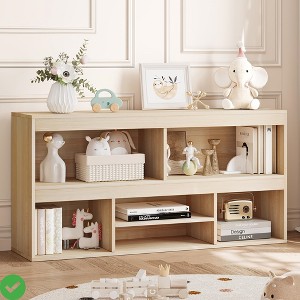 6 Cubes Wooden Kids Bookshelf with Drawer - Toy Storage Organizer for Playroom, Classroom, Nursery & Kids’ Room - 1 of 4