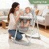Foldable Baby High Chair - Adjustable PU Leather Seat with 5-Point Harness, Removable Tray & Locking Wheels for Toddlers - 3 of 4