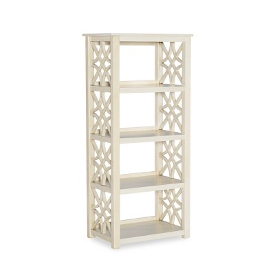 54.7" Whitley Antique Bookshelf White - Linon