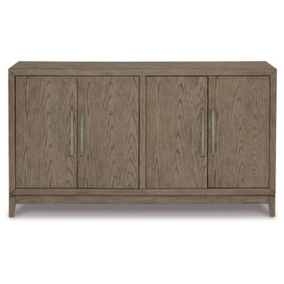 Chrestner Gray 64" Contemporary 4-Door Dining Server