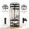 TackView 71.3''Tall Corner Coat Rack with Storage, Simple Hall Tree with Mesh Shelves,Metal Clothes Rack Shoes Organizer - 4 of 4