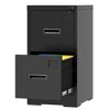 2 Drawer Metal Vertical File Cabinet with Lock Office Home Vertical File Cabinet for A4 Legal/Letter Size File Cabinet Locked,Assembly Required(Black) - 2 of 4