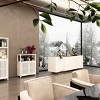 Large Capacity Bamboo Decorative Storage Cabinet,2 Door Storage Cabinet With Shelves,Floor Cabinet For Bathroom Living Room-Cuddlewood - 2 of 4