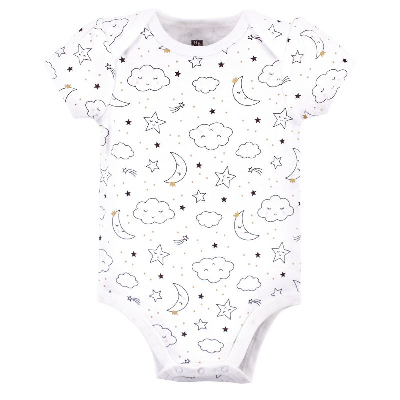 Hudson Baby Infant Girl Cotton Bodysuits 3pk, Dreamer, 4 of 6