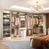 Aheaplus 131'' - 156'' Corner Closet Organizer with Makeup Vanity, Closet System with Shoe Rack and Tower Shelves - 3 of 4
