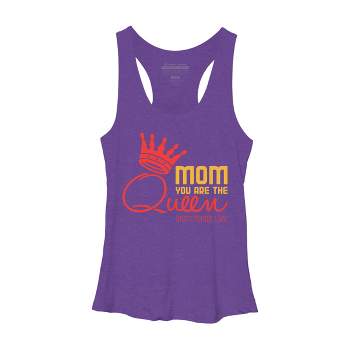 Women's Design By Humans Mother's Day Mom You Are The Queen By tmsarts Racerback Tank Top