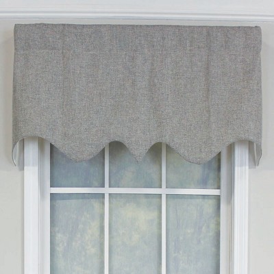 Ash Gray Fabric Rod Pocket Valance for Standard Windows