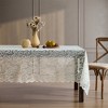 HLC.ME Scroll Lace Fabric Table Cloth for Rectangle Tables, Wrinkle Resistant, Patterned Scalloped Tablecloth - 2 of 4