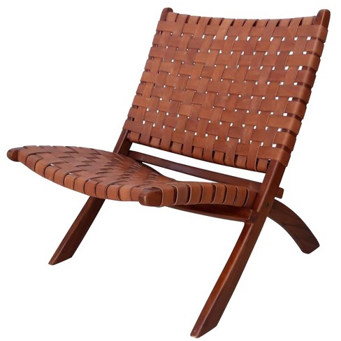 Target leather 2025 strap chair