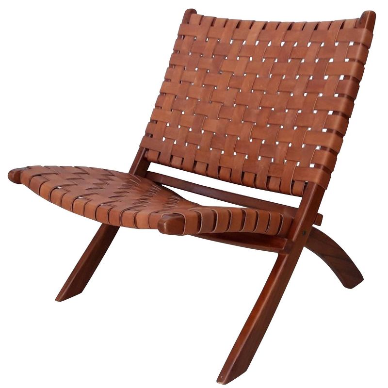 Mid Century Modern Lounge Chair Cognac Brown - Stylecraft, 1 of 5