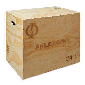 Philosophy Gym 3 in 1 Wood Plyometric Box -  30" x 24" x 20" Jumping Plyo Box for Training and Conditioning