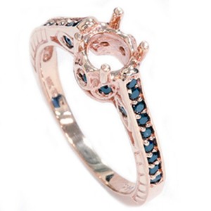 Pompeii3 Rose Gold 1/4ct Vintage Black Diamond Ring Setting 14K - 1 of 4