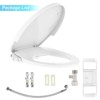 Round Bidet Seat with Dual Nozzle, Non Electric Toilet Bidet Attachment for Hygiene and Bathroom Use - 2 of 4