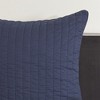 COWLOWN Cotton Quilted Euro Sham, Embroidered Pillow Cover with Hidden Zipper, Farmhouse Style - 3 of 4