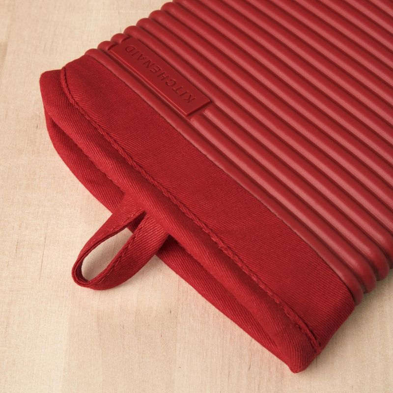 KitchenAid Ribbed Soft Silicone Oven Mitt 2-Pack Set, 4 of 5
