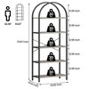 Arched Bookshelf, 5-Tier Open Bookshelf, Modern Bookcase Storage Shelves with Metal Frame - 2 of 4