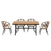 Whisen Contemporary Outdoor Set with PE Rattan Chairs and Plastic Wood Table,Suitable for Gardens and Lawns - 4 of 4