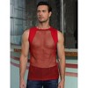 Men's Mesh Tank Top Fishnet Slim Fitted Tank Top Sleeveless Muscle Workout Tee Shirt - 2 of 4