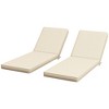 Outsunny 2-Piece Patio Chair Cushions with Back, 72" x 21" x 3" Replacement Cushions with Ties for Outdoor Lounge Chair - 4 of 4
