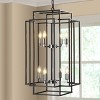 BAOURE 18in Modern 8 Light Black Farmhouse Pendant Light Chandelier, Industrial Adjustable Hanging Light for Living Room Dining Room Foyer - 2 of 4