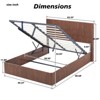 GDFStudio Bright Rustic Wooden Corrugated Curved Queen Size Storage Bed - 3 of 4